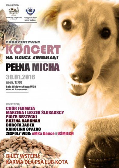 Koncert charytatywany na rzecz zwierząt