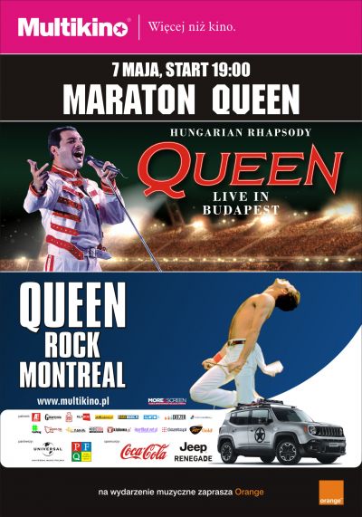 Queen-maraton w Multikinie - plakat