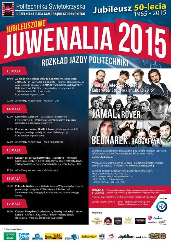 Juwenalia Świętokrzyskie - plakat